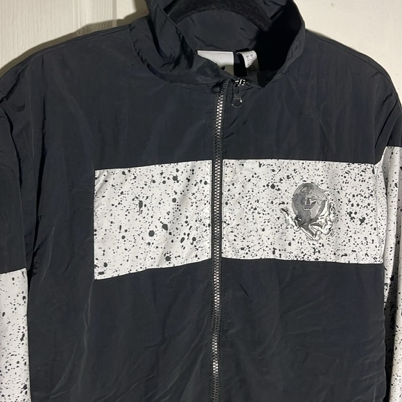Adidas Planetoid Track Jacket Black White Size Small - Picture 4 of 7